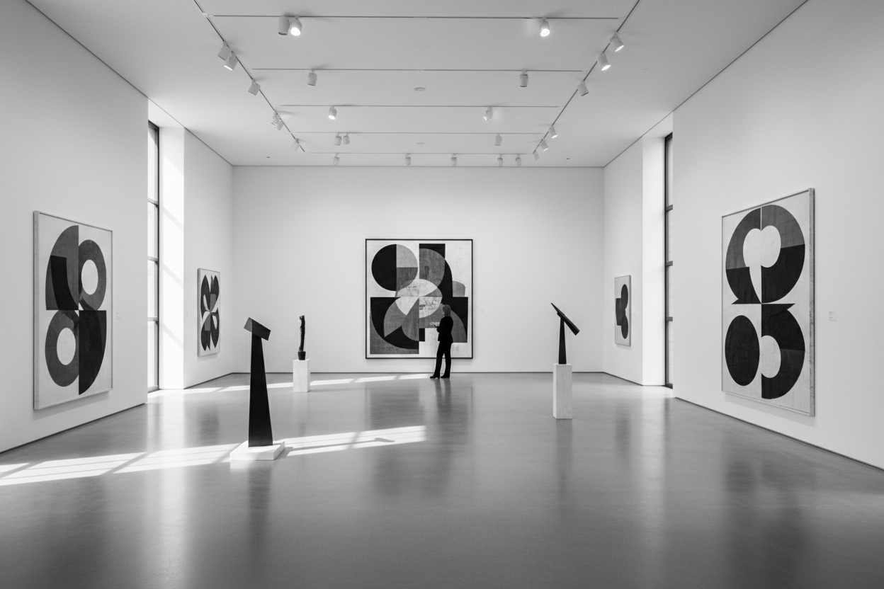 eine modernen gallerie in black and white