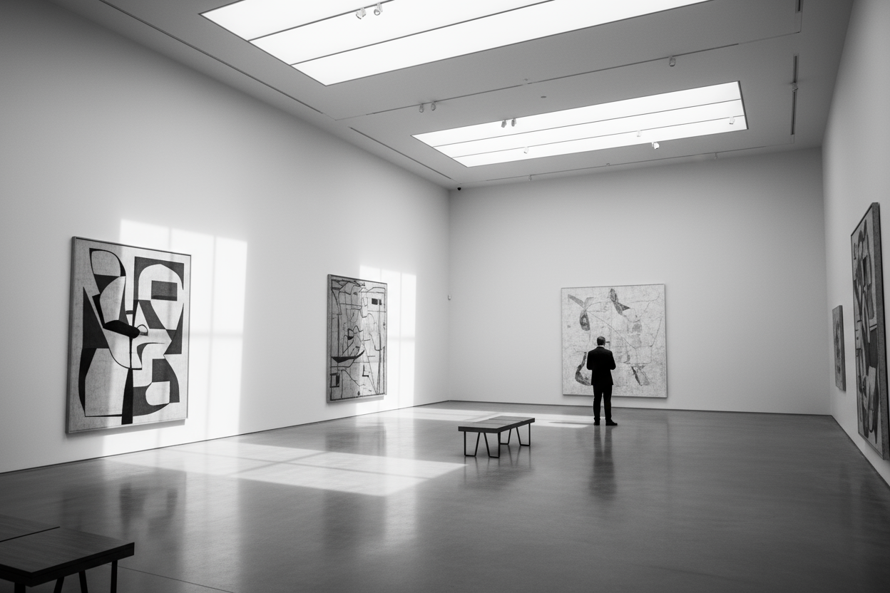 morderne galerie bild in black and white